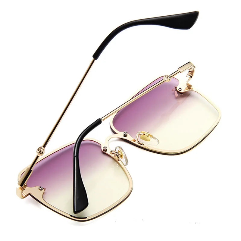 2024 New Oversize Clear Pink Sunglasses for Women UV400