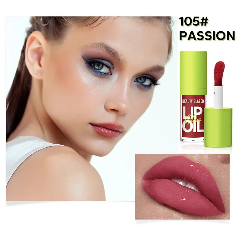 8 Colors Moisturizing Candy Lip Gloss Pearlescent Lustrous Mirror Nude Lip Stain Natural Lip Oil Valentine&