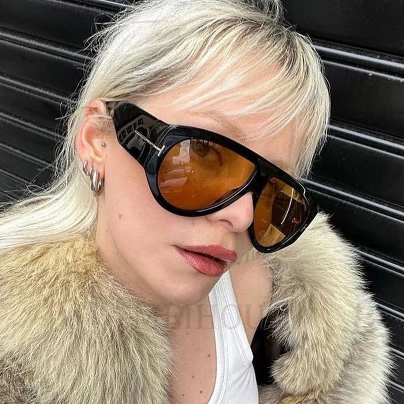 Oversized Pilot Sunglasses Women&