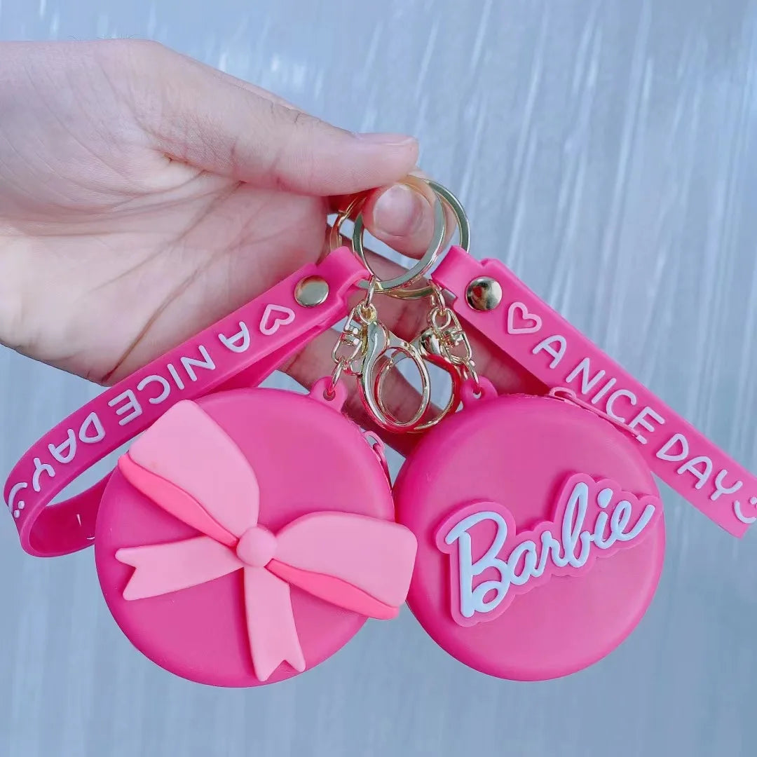 Barbie Series Coin Purse Keychain Pink Cute Pendant Peripheral Key Chain Jewelry Birthday Gift Bag Accessories Keyring Bag Chain