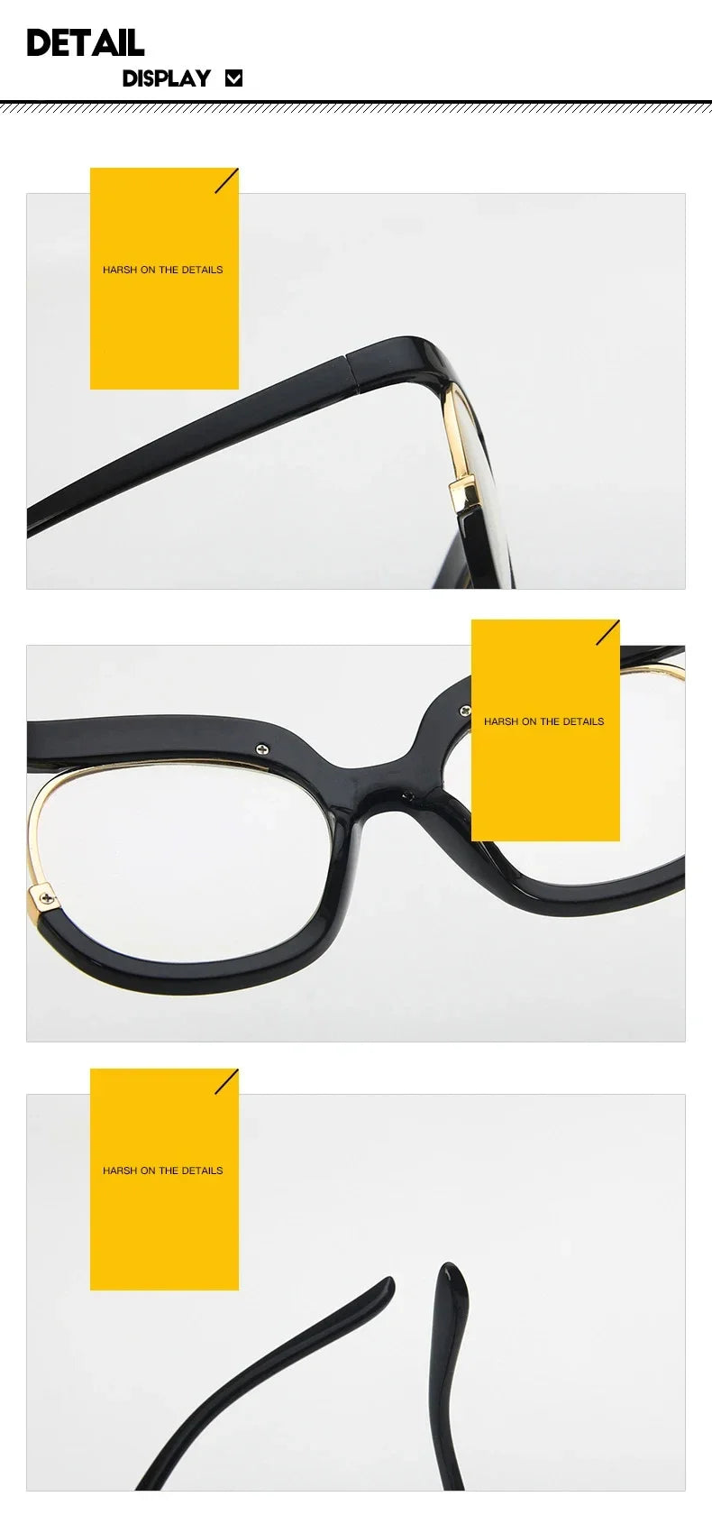 Luxury Design Women Oversized Round Eyeglasses Optical Frames