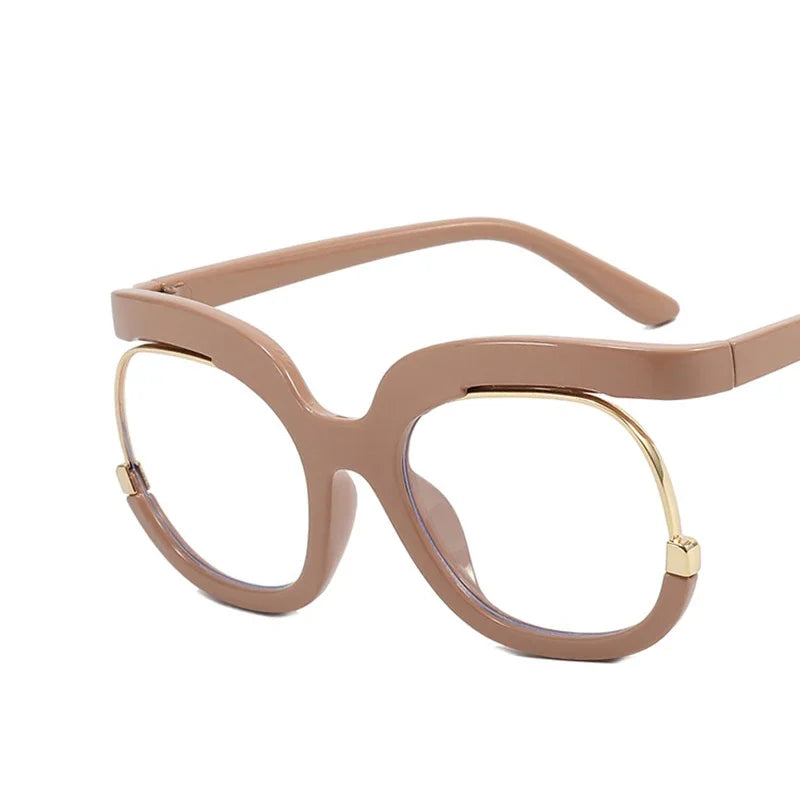 Luxury Design Women Oversized Round Eyeglasses Optical Frames