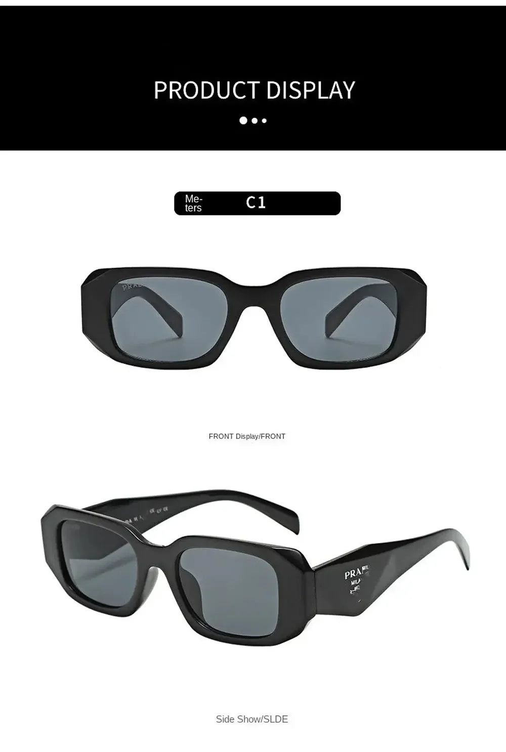 1 pc polygon fashion sunglasses