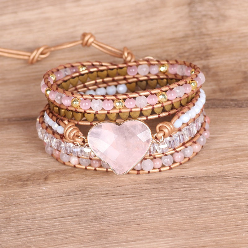 Love Pink Crystal Bracelets